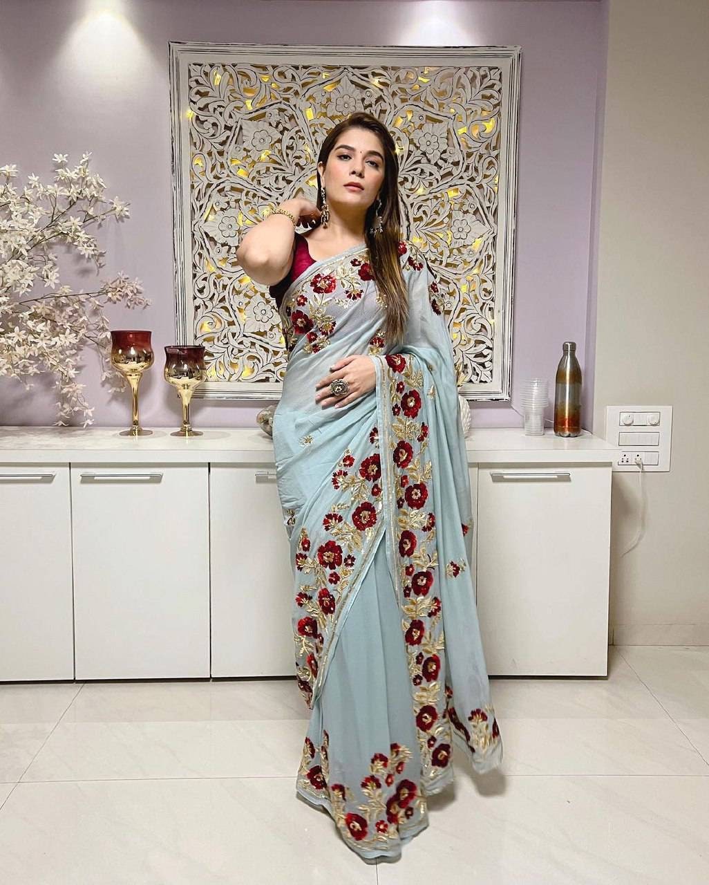 Indian Wedding Saree, Designer Saree For Women, Kanchipuram Pure Silk Saree.
