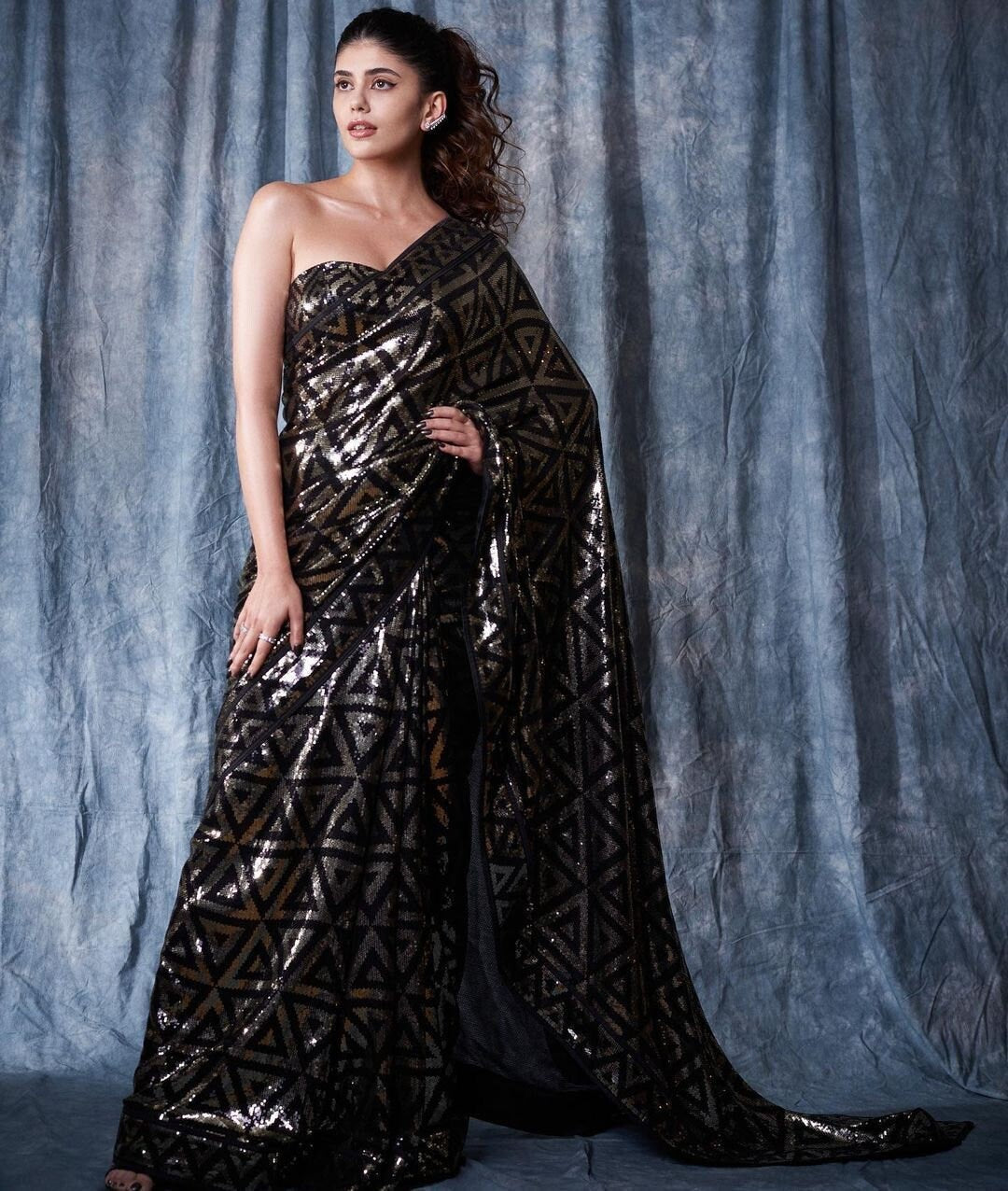 Authentic Bollywood Style Georgette Saree, Bridesmaids Saree For Parties