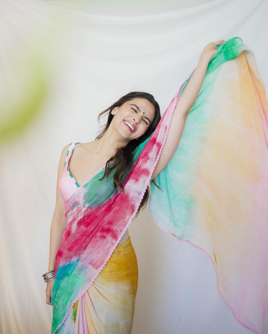 Designer Faux Georgette Alia Bhatt Saree for Women Indian Bollywood Saree with Stitched Blouse for Women's & Girls in CANADA USA