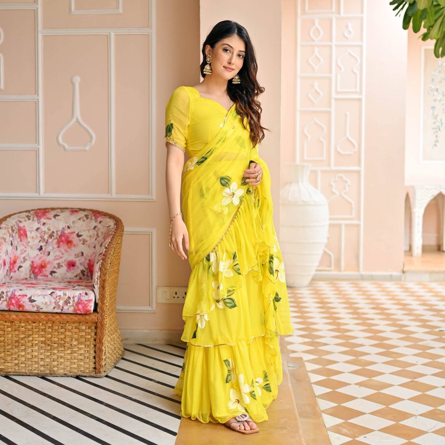 Buttercup Draped Saree with Blouse