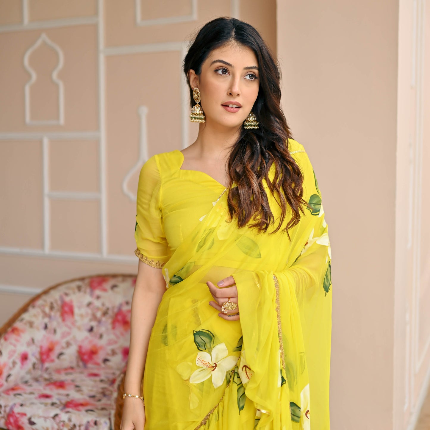 Buttercup Draped Saree with Blouse