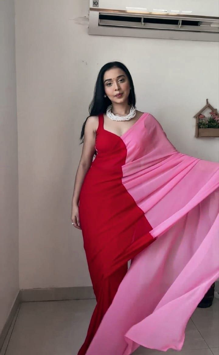 Presenting You Most Beautiful Latest Ready To Wear Pink Saree