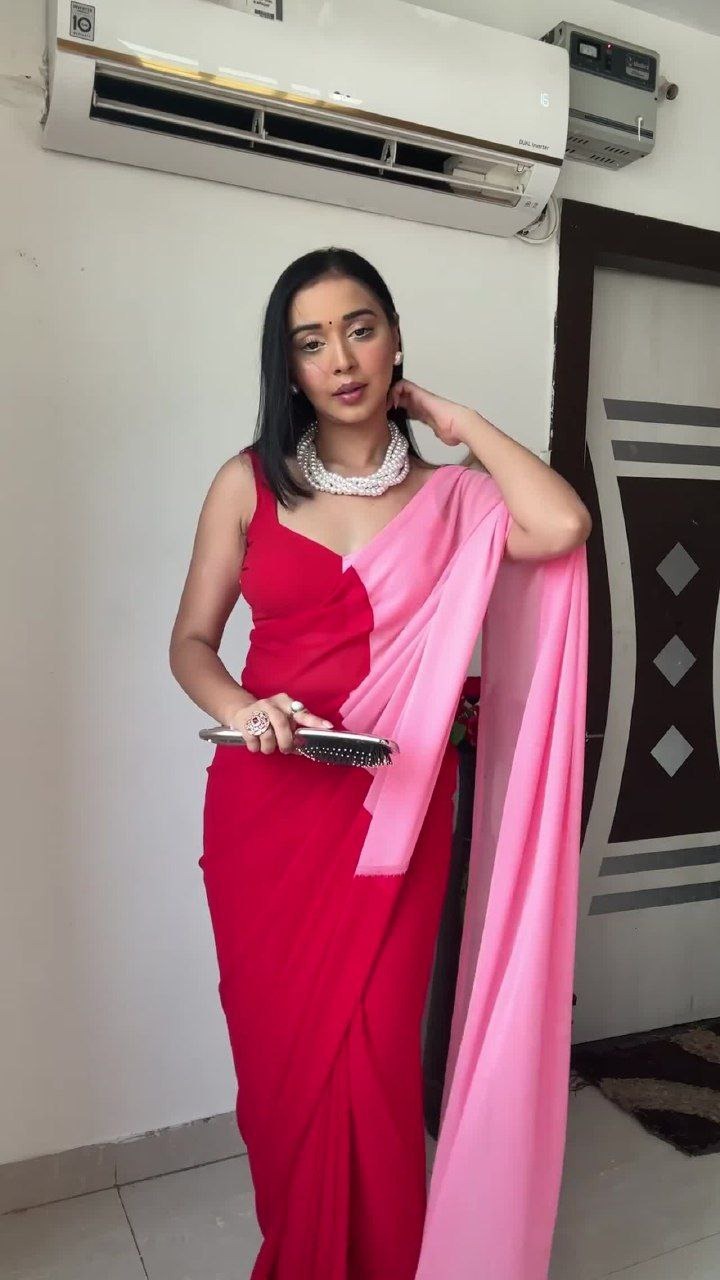 Presenting You Most Beautiful Latest Ready To Wear Pink Saree