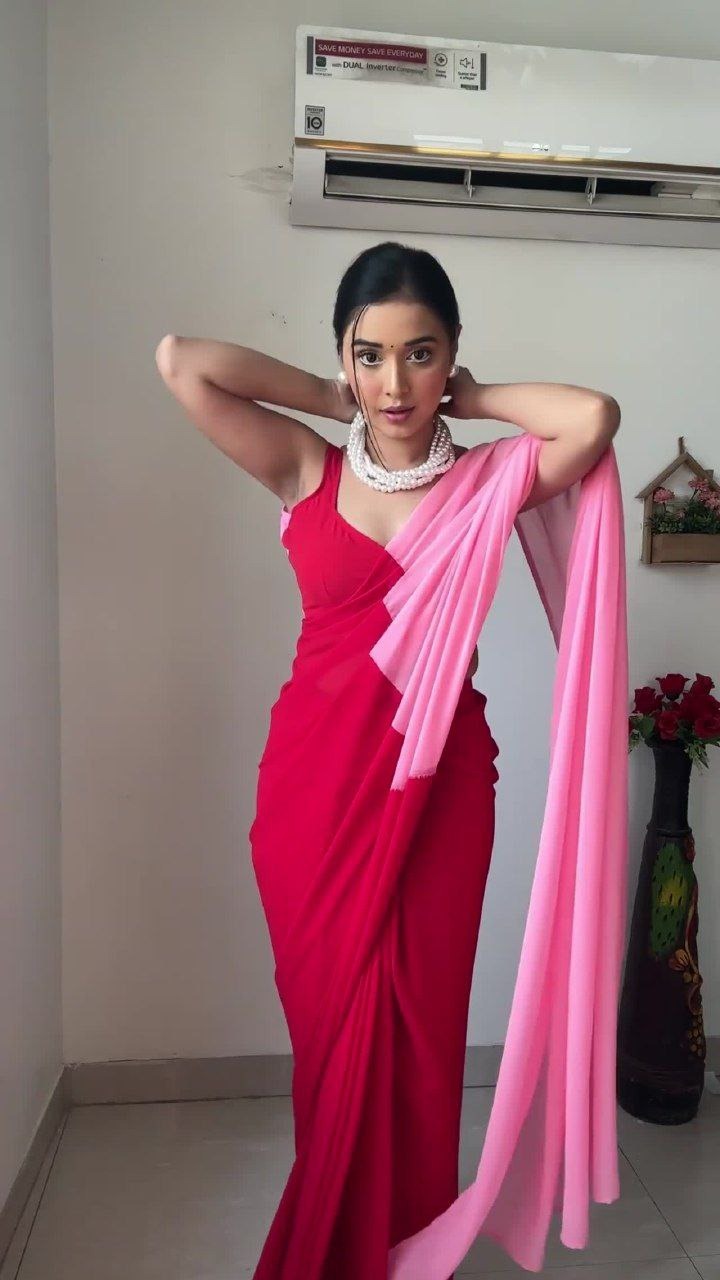 Presenting You Most Beautiful Latest Ready To Wear Pink Saree