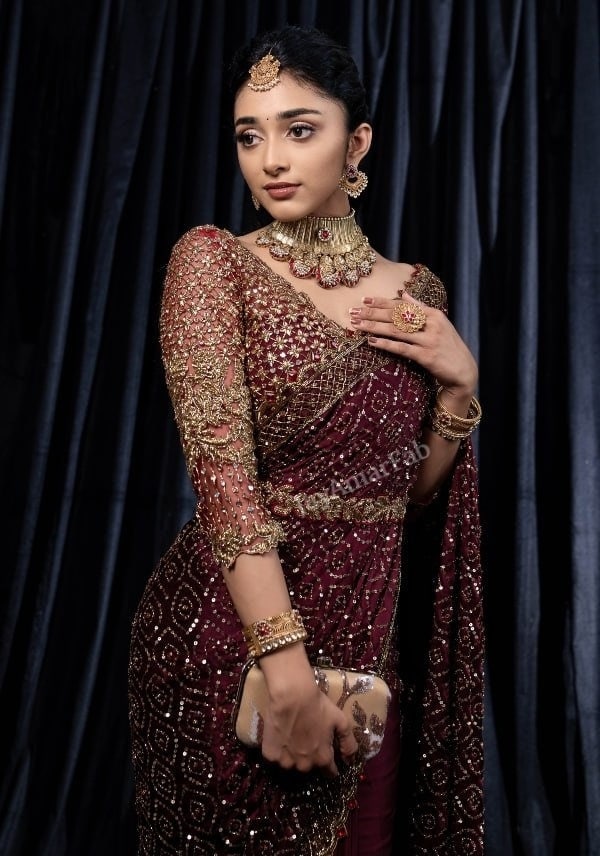 Heavy Kasturi Silk Saree With Designer Blouse, Indian Wedding Saree, Party Wear Saree, Sabyasachi Saree