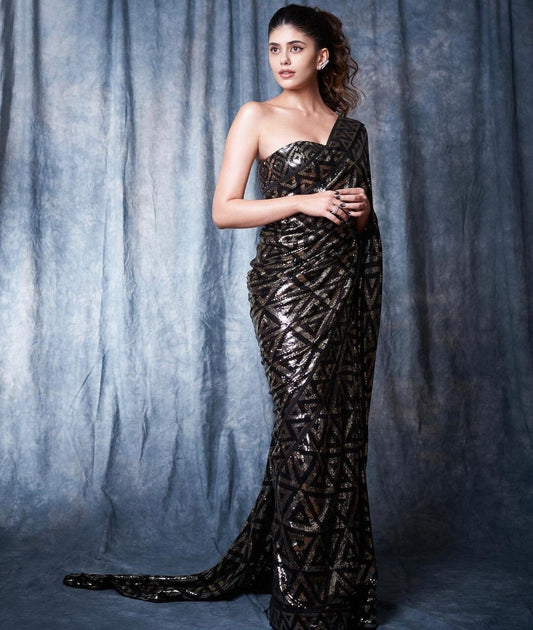 Authentic Bollywood Style Georgette Saree, Bridesmaids Saree For Parties