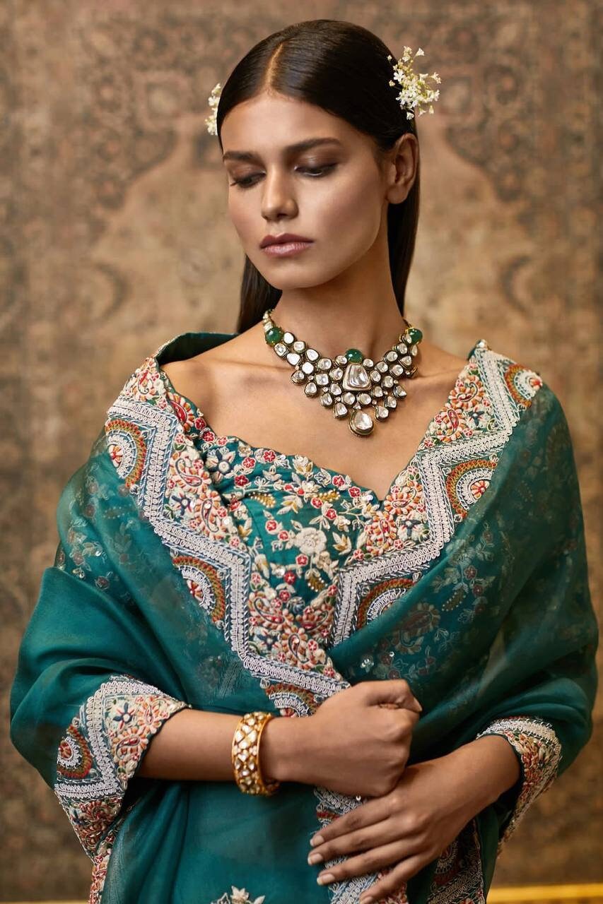 Rama Blue Color Saree, Kanchipuram Saree, Weaving Saree, Exclusive Indian Wedding Saree, Saree Blouse, Bollywood Saree,designer Saree